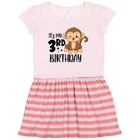 Inktastic Monkey Its My 3rd Birthday Gift Toddler Girl Dress