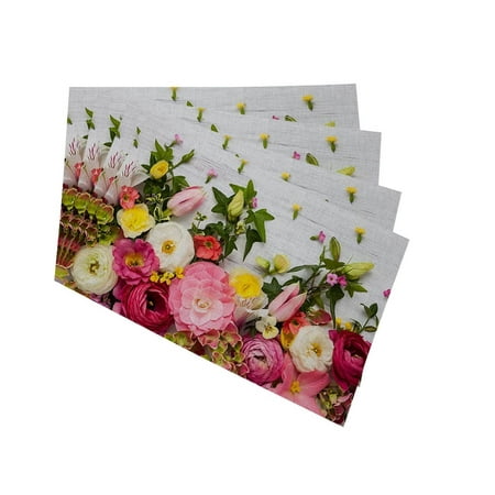 Flowers Frame Placemats for Kitchen Dining Table Set of 4 White Wooden Background Linen Place Mats
Flowers Frame Placemats for Kitchen Dining Table Set of 4 White Wooden Background Linen Place Mats