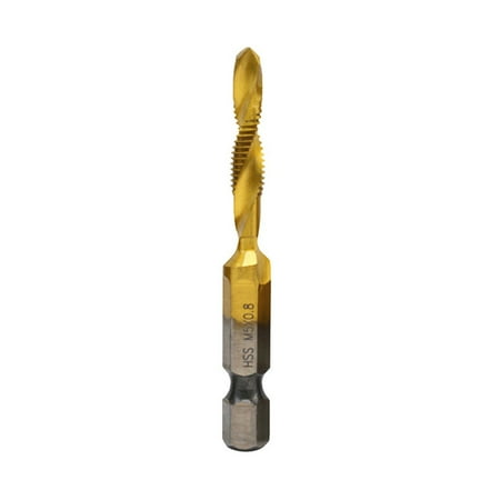 Irfora Hex Shank Metric Thread M-3/M-4/M5/M6/M-8/M-10 Titanium-Coated HSS Drill and Tap Bits Hardness is Suitable for Wood//Copper Aluminum Alloy and Other Materials with Low Hardness
Irfora Hex Shank Metric Thread M-3/M-4/M5/M6/M-8/M-10 Titanium-Coated HSS Drill and Tap Bits Hardness is Suitable for Wood//Copper Aluminum Alloy and Other Materials with Low Hardness