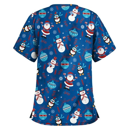 CHMORA Scrub Tops Women Print Print Nurse Uniforms for Women Short Sleeve V-Neck Shirts Tee Tops with Pockets(Blue M)
CHMORA Scrub Tops Women Print Print Nurse Uniforms for Women Short Sleeve V-Neck Shirts Tee Tops with Pockets(Blue M)