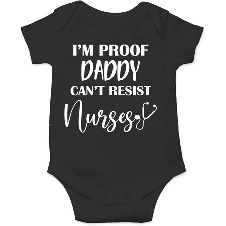 I m Proof Daddy Can t Resist Nurses Baby Bodysuit Funny Cute Newborn Clothing Unisex Boy Girl
I m Proof Daddy Can t Resist Nurses Baby Bodysuit Funny Cute Newborn Clothing Unisex Boy Girl