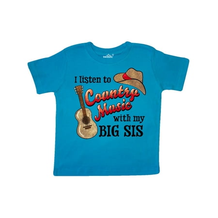 Inktastic I Listen to Country Music with my Big Sis Guitar and Hat Gift Toddler Boy or Toddler Girl T-Shirt
Inktastic I Listen to Country Music with my Big Sis Guitar and Hat Gift Toddler Boy or Toddler Girl T-Shirt
