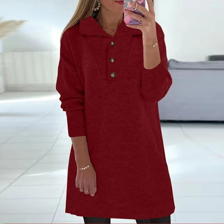 Aueoeo Plus Size Dresses for Wedding Guest Holiday Dresses for Women Plus Size Fashion Women Sexy Casual Button V-Neck Solid Long Sleeve Mini Dress
Aueoeo Plus Size Dresses for Wedding Guest Holiday Dresses for Women Plus Size Fashion Women Sexy Casual Button V-Neck Solid Long Sleeve Mini Dress