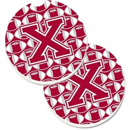 Carolines Treasures CJ1065-XCARC Letter X Football Crimson grey and white Set of 2 Cup Holder Car Coasters Large
Carolines Treasures CJ1065-XCARC Letter X Football Crimson grey and white Set of 2 Cup Holder Car Coasters Large