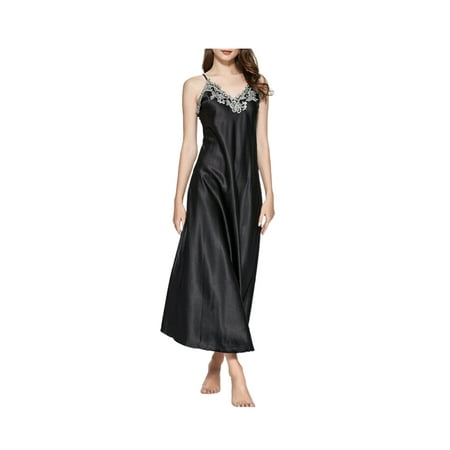 Women Summer Sleeveless V-neck Satin Silk Lace Lingerie Long Night Dress Nightgown Sleepwear
Women Summer Sleeveless V-neck Satin Silk Lace Lingerie Long Night Dress Nightgown Sleepwear