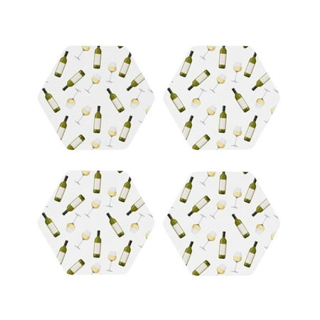 Leather Coasters Set of 4 - Champagne Bottle And Glasses Lightweight Non-Slip Drink Coasters for Desk Anti-Scalding Desk Cup Coasters for Office Table Decor Hexagon
Leather Coasters Set of 4 - Champagne Bottle And Glasses Lightweight Non-Slip Drink Coasters for Desk Anti-Scalding Desk Cup Coasters for Office Table Decor Hexagon