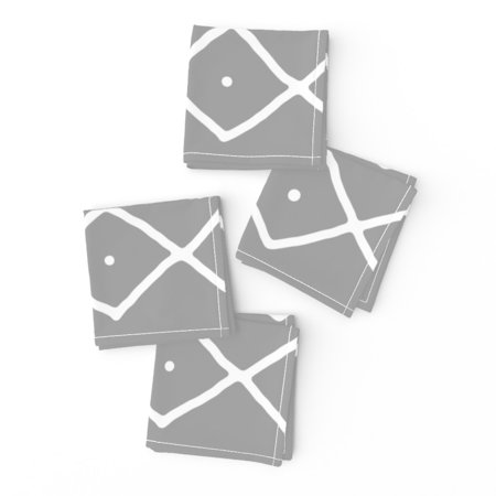 Cocktail Napkins Mudcloth Modern Decor Fashion Tribal African Set of 4