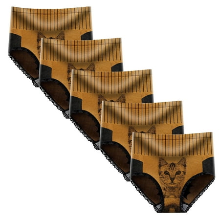 vbnergoie 5PCs Women Ladies Cat Head Printed High Waist Lace Panties Underwear Ladies Cotton Underwear Support Underwear for Women
vbnergoie 5PCs Women Ladies Cat Head Printed High Waist Lace Panties Underwear Ladies Cotton Underwear Support Underwear for Women