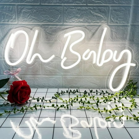 1-Pack Oh Baby Neon Sign Warm White Led Neon Light for Baby Room Decor Oh Baby Shower Decorations Birthday Party First Birthday Gifts Engagement & Wedding Decor - Wall Decor
1-Pack Oh Baby Neon Sign Warm White Led Neon Light for Baby Room Decor Oh Baby Shower Decorations Birthday Party First Birthday Gifts Engagement & Wedding Decor - Wall Decor