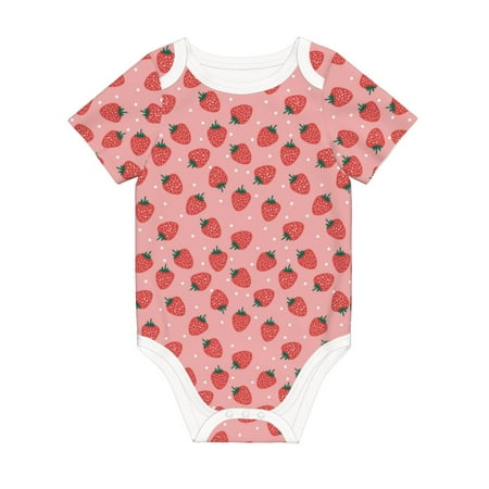 Matuu Strawberries for Baby Short-Sleeve Bodysuit Soft Cotton Comfortable and Breathable Perfect for Newborns and Infants
Matuu Strawberries for Baby Short-Sleeve Bodysuit Soft Cotton Comfortable and Breathable Perfect for Newborns and Infants