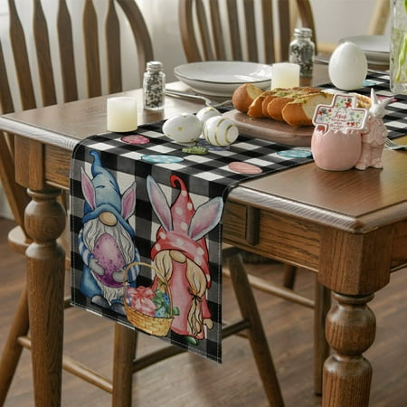 Juliy Table Runner Elegant Cartoon Style Plaid Design Digital Printing Happy Easter Cute Rabbit Pattern Table Cloth Decoration
Juliy Table Runner Elegant Cartoon Style Plaid Design Digital Printing Happy Easter Cute Rabbit Pattern Table Cloth Decoration