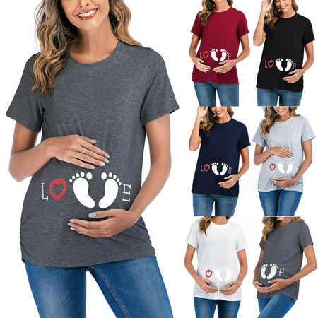 Tejiojio Maternity/Labor/Nursing Clothing Clearance Pregnant Womans Solid Color Print Short Sleeve Woman Casual Clothe Top
Tejiojio Maternity/Labor/Nursing Clothing Clearance Pregnant Womans Solid Color Print Short Sleeve Woman Casual Clothe Top