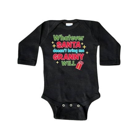Inktastic Christmas Whatever Santa Doesn t Bring Me Granny Will Gift Baby Boy or Baby Girl Long Sleeve Bodysuit
Inktastic Christmas Whatever Santa Doesn t Bring Me Granny Will Gift Baby Boy or Baby Girl Long Sleeve Bodysuit