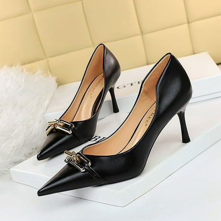 Elegant Chain Pointed Stiletto High Heel Fashion Pump Closed Toe Slip On Sandals Women‘s Footwear
Elegant Chain Pointed Stiletto High Heel Fashion Pump Closed Toe Slip On Sandals Women‘s Footwear