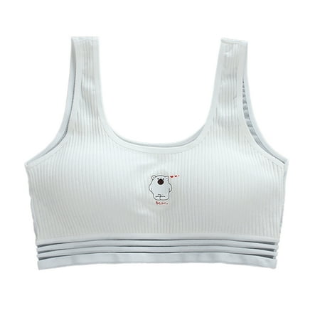 Ziizwfa Puberty Young Girls Cotton Sports Training Bra Cartoon Bear Print Ribbed Bralette Breathable Mesh Padded Underwear Vest
Ziizwfa Puberty Young Girls Cotton Sports Training Bra Cartoon Bear Print Ribbed Bralette Breathable Mesh Padded Underwear Vest