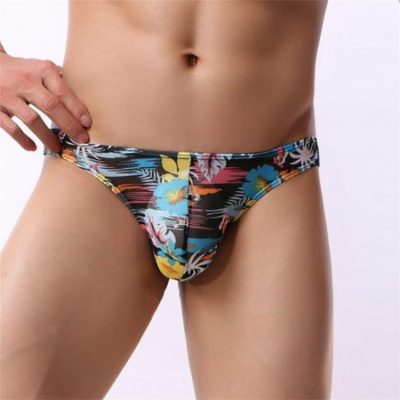 Men Mesh Printed Briefs Sexy Panties Underwear