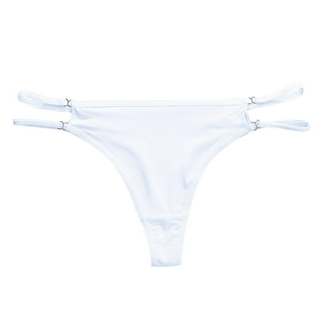 Cathalem Women Sexy Double Thin Strap Panties Ice Silk Sports Fitness Low Waist Panties Women Panties Cotton Underpants White Small
Cathalem Women Sexy Double Thin Strap Panties Ice Silk Sports Fitness Low Waist Panties Women Panties Cotton Underpants White Small