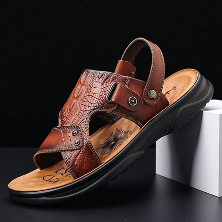 Men s Sandals Summer Non-slip Leather Sandals Soft Sole Slippers Breathable Casual Shoes A8
Men s Sandals Summer Non-slip Leather Sandals Soft Sole Slippers Breathable Casual Shoes A8