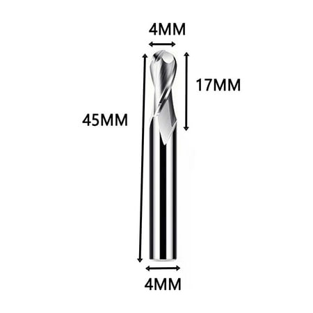 GLFILL 4mm Shank Solid Carbide Spiral 2 Flutes Ball Nose End Mill Cutter Engraving Bit
GLFILL 4mm Shank Solid Carbide Spiral 2 Flutes Ball Nose End Mill Cutter Engraving Bit