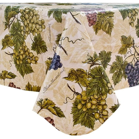 Newbridge Grapevine Vinyl Flannel Backed Tablecloth Grape Theme Indoor/Outdoor Waterproof Tablecloth for Picnic Barbeque Patio and Kitchen Dining 52 Inch x 70 Inch Oblong/Rectangle
Newbridge Grapevine Vinyl Flannel Backed Tablecloth Grape Theme Indoor/Outdoor Waterproof Tablecloth for Picnic Barbeque Patio and Kitchen Dining 52 Inch x 70 Inch Oblong/Rectangle