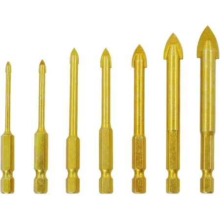 7 Pcs Tile Drill Bit Concrete diameter 3/4/5/6/8/10/12mm Tile 1/4 Hex Spear Head
7 Pcs Tile Drill Bit Concrete diameter 3/4/5/6/8/10/12mm Tile 1/4 Hex Spear Head
