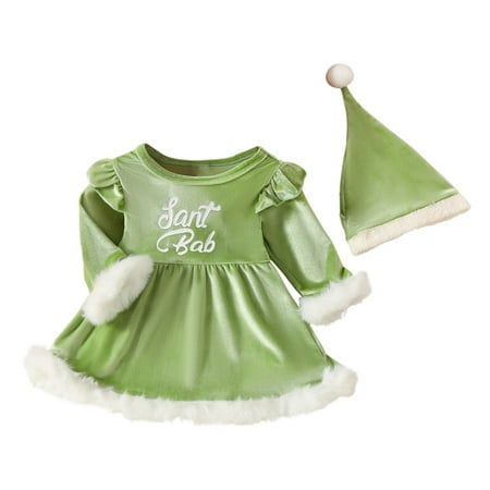 Generic Baby Girl Christmas Dress Santa Baby Onesie Red Velvet Romper Dress with Santa Hat 2Pcs Xmas Clothes Autumn Winter Clothes for Holiday Party Christmas (3-6 Months Green)
Generic Baby Girl Christmas Dress Santa Baby Onesie Red Velvet Romper Dress with Santa Hat 2Pcs Xmas Clothes Autumn Winter Clothes for Holiday Party Christmas (3-6 Months Green)