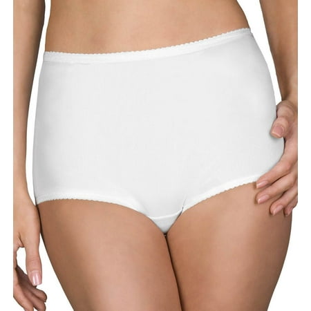 Women s Shadowline 17005 Spandex Classics Brief Panty (White S)