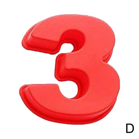 Number Shaped Silicone Cake Dessert Mould Kitchen Pastry Molds Baking Craft E3S5