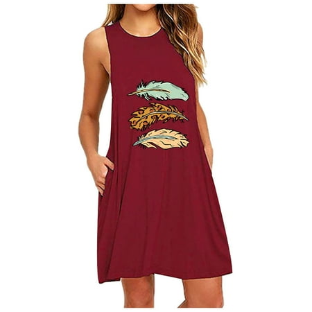 YUNAFFT Women Dresses Plus Size Clearance Fashion Womens Pocket Printing Sleeveless Casual Nightdress Dresses Fire Sale
YUNAFFT Women Dresses Plus Size Clearance Fashion Womens Pocket Printing Sleeveless Casual Nightdress Dresses Fire Sale