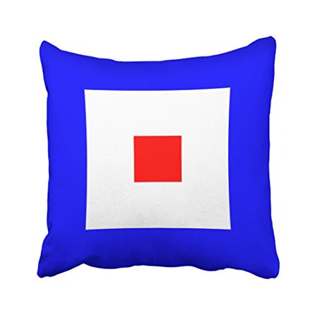 WinHome Square Throw Pillow Covers Vintage Nautical Flag Signal Pillowcases Polyester 18 X 18 Inch With Hidden Zipper Home Sofa Cushion Decorative Pillowcase