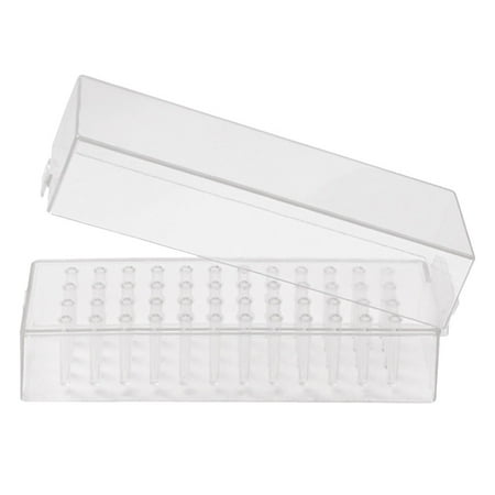 NUOLUX Nail Drill Bits Storage Box Sturdy Plastic Manicure Grinding Head Display Box