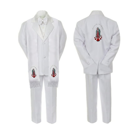 Baby Boy Christening Notch Lapel Suit Silver or Gold Mary On Stole & Back SM-20
Baby Boy Christening Notch Lapel Suit Silver or Gold Mary On Stole & Back SM-20