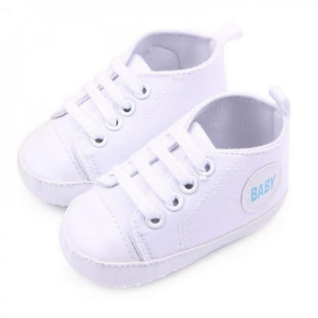 0-12M Newborn Toddler Canvas Sneakers Baby Soft Sole Crib Shoes