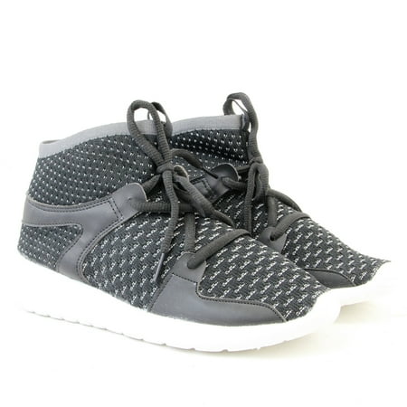 Women Cross Training Shoes Ankle High Top Sneakers Breathable Mesh Upper Black