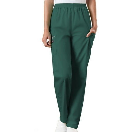 Cherokee Workwear Women s Scrubs Pant Natural Rise Tapered Pull-On Cargo 4200