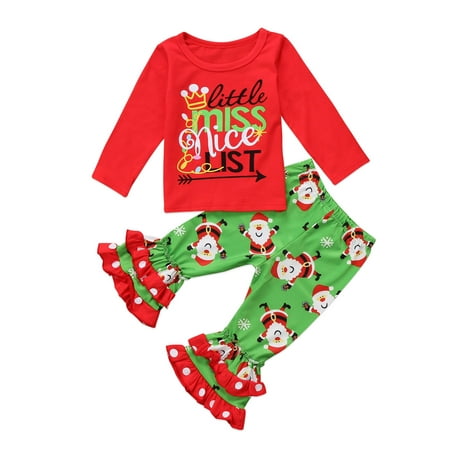 GRNSHTS Toddler Baby Girl Kids Christmas Outfit Xmas Long Sleeve Print Tops+Flare Pants 2 Piece Clothes Set (Green 2-3 Years)
GRNSHTS Toddler Baby Girl Kids Christmas Outfit Xmas Long Sleeve Print Tops+Flare Pants 2 Piece Clothes Set (Green 2-3 Years)