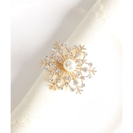Decorative Reindeer Snowflake Christmas Tree Holiday Rhinestone Metal Napkin Rings - Set of 4 (Matte Gold Snowflake)
Decorative Reindeer Snowflake Christmas Tree Holiday Rhinestone Metal Napkin Rings - Set of 4 (Matte Gold Snowflake)