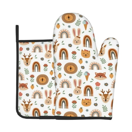 Jgfou cute Rainbow Animal Pattern Oven Mitts and Pot Holders Sets Heat Resistant Oven Mittens Soft Lining Extra Thicken Long Kitchen Cotton Oven Glove for Cooking
Jgfou cute Rainbow Animal Pattern Oven Mitts and Pot Holders Sets Heat Resistant Oven Mittens Soft Lining Extra Thicken Long Kitchen Cotton Oven Glove for Cooking