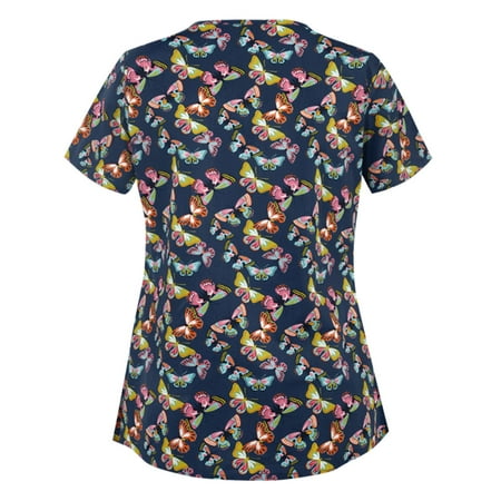 CYMMPU Short Sleeve Scrub_Tops Clearance Women s V-Neck Working Uniform Nurse Uniform Workwear Retro Dog Paw Printed Trendy Clothing Shirts Summer Tunic Fashion Blue S
CYMMPU Short Sleeve Scrub_Tops Clearance Women s V-Neck Working Uniform Nurse Uniform Workwear Retro Dog Paw Printed Trendy Clothing Shirts Summer Tunic Fashion Blue S