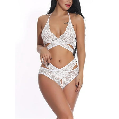 Shakub Womens Sexy Lace Babydoll Lingerie High Waist Nightwear Halter Neck Bra Brief Set Sleepwear
Shakub Womens Sexy Lace Babydoll Lingerie High Waist Nightwear Halter Neck Bra Brief Set Sleepwear