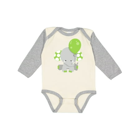 Inktastic Little Gray Elephant Holding A Green Balloon Gift Baby Boy or Baby Girl Long Sleeve Bodysuit
Inktastic Little Gray Elephant Holding A Green Balloon Gift Baby Boy or Baby Girl Long Sleeve Bodysuit