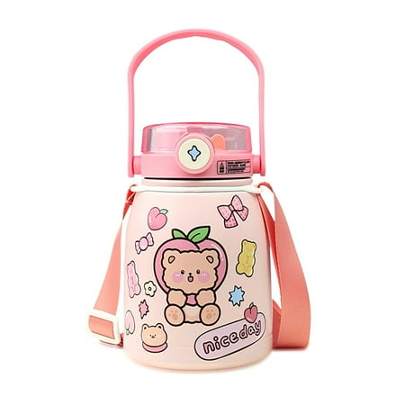 Journey Portable Stainless Steel Water Bottle with Straw Heat-Resistant Vacuum Flask for Home Camping Traveling(Pink) 
Journey Portable Stainless Steel Water Bottle with Straw Heat-Resistant Vacuum Flask for Home Camping Traveling(Pink)