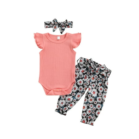 Canrulo Newborn Infant Baby Girls Clothes Ruffle Sleeve Tops Romper Floral Pants 3Pcs Outfits Pink 3-6 Months
Canrulo Newborn Infant Baby Girls Clothes Ruffle Sleeve Tops Romper Floral Pants 3Pcs Outfits Pink 3-6 Months