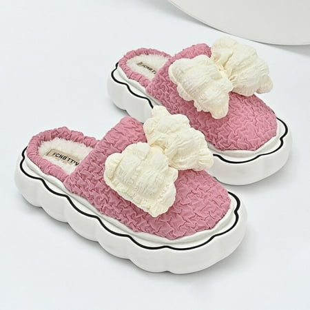 CoCopeaunt Lovely Bowknot Womens Slippers Plush Slippers Autumn and Winter Cotton Slippers Plush Thermal Indoor Couples Cotton Slippers
CoCopeaunt Lovely Bowknot Womens Slippers Plush Slippers Autumn and Winter Cotton Slippers Plush Thermal Indoor Couples Cotton Slippers