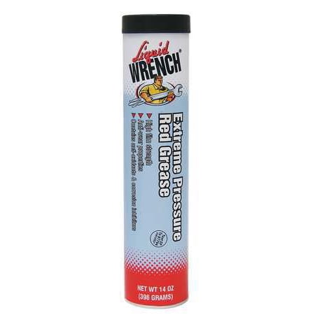 LIQUID WRENCH GR016 Extreme Pressure Grease, 14 Oz, Red