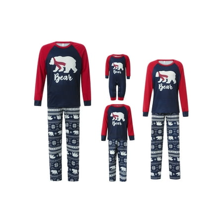 Christmas Pajamas for Family Pjs Matching Sets Bear Print Long-Sleeve Sleepwear Holiday Nightwear Set
Christmas Pajamas for Family Pjs Matching Sets Bear Print Long-Sleeve Sleepwear Holiday Nightwear Set
