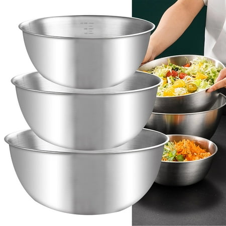 VOSS 3pcs Stainless Steel Thickened Multifunctional Large Basin Stainless Steel Basin Set Soup Basin Stainless Steel Birdbath
VOSS 3pcs Stainless Steel Thickened Multifunctional Large Basin Stainless Steel Basin Set Soup Basin Stainless Steel Birdbath
