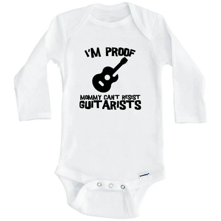 I m Proof Mommy Can t Resist Guitarists Funny Guitar One Piece Baby Bodysuit (Long Sleeve) 3-6 Months White
I m Proof Mommy Can t Resist Guitarists Funny Guitar One Piece Baby Bodysuit (Long Sleeve) 3-6 Months White