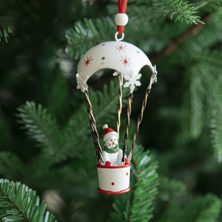 

TALKVE Simple lightweight and wear resistant Iron Christmas Hot Balloon Parachute Pendant Creative Christmas Decorations Christmas Tree Pendant