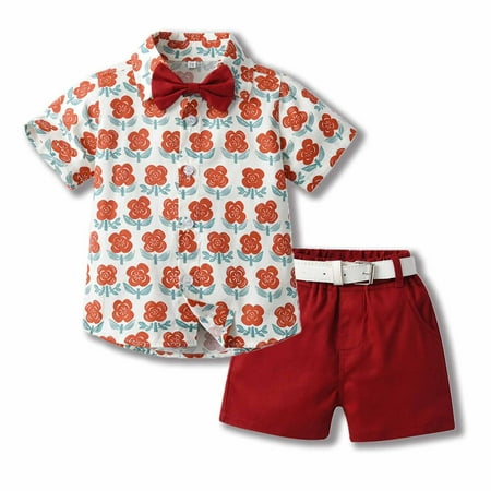 VERUGU Boys Suit Summer Children s Wear Boy s Short-sleeved Lapel Shirt Shorts Suit With Belt Tie Orange
VERUGU Boys Suit Summer Children s Wear Boy s Short-sleeved Lapel Shirt Shorts Suit With Belt Tie Orange